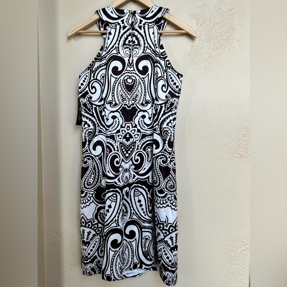 Women’s Halter Dress Embellished White and Brown by INC. - Picture 4 of 7